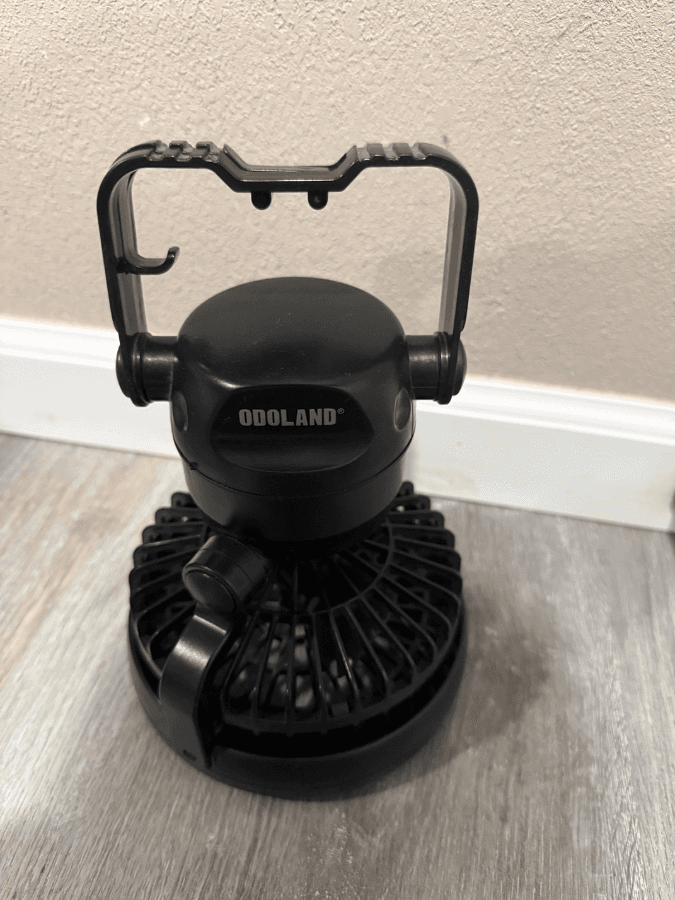 Portable fan w/ light